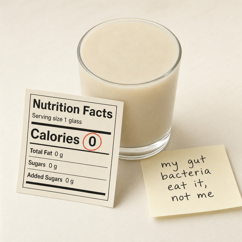 ZERO CALORIES.IT IS A PREBIOTIC: IT FEEDS YOUR GUT, NOT YOU.
